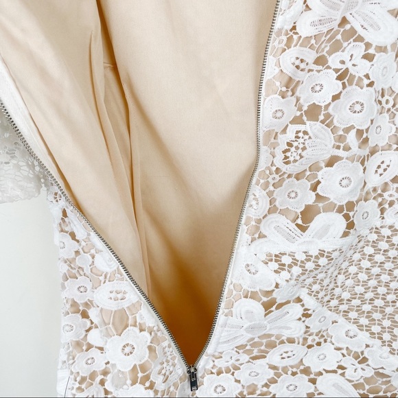 Lulus White Crochet Lace Short Sleeve Mini Dress - Picture 13 of 16